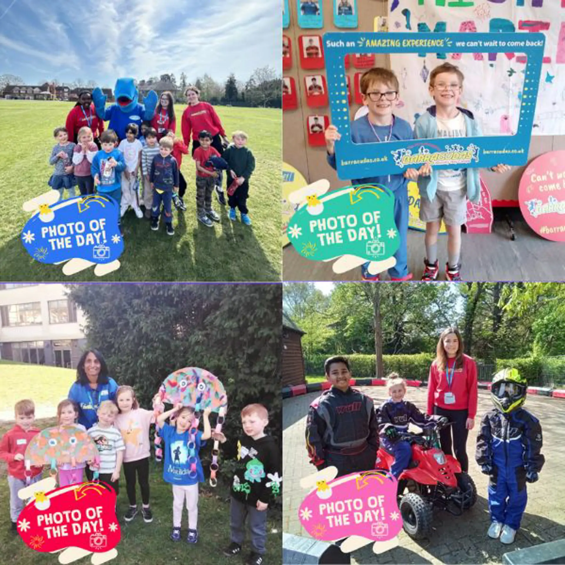 Barracudas Easter Camp 2025 photo of the day montage from 7-11 April 202