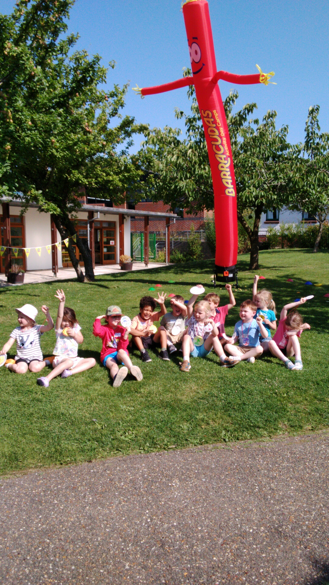 Letchworth children sitting on grass