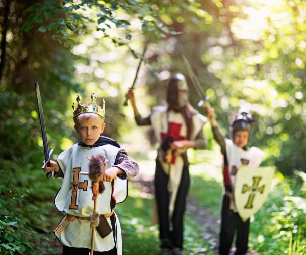 Easy homemade knight Halloween costume for kids