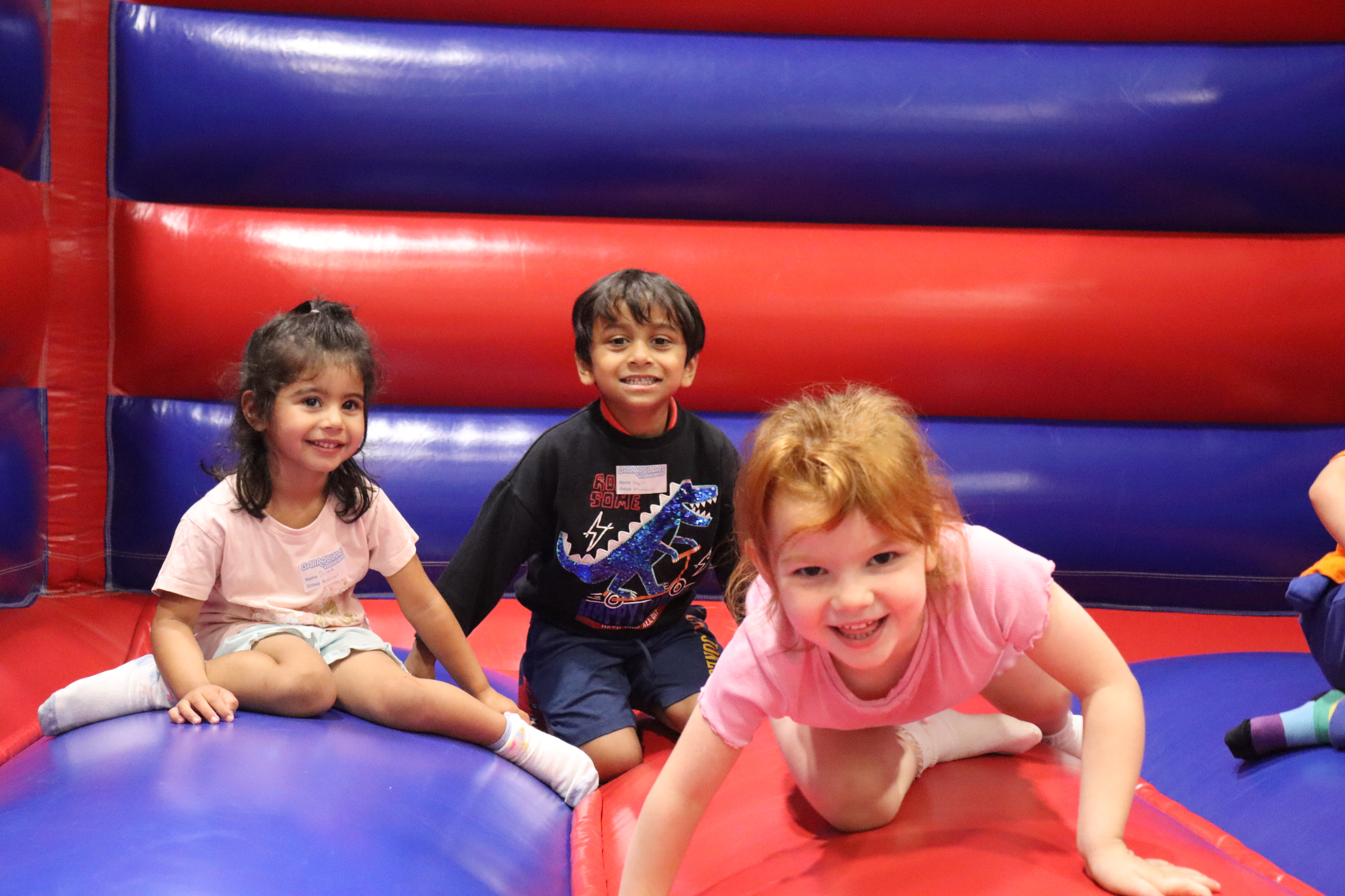 Barracudas Cambridge Long Road camp bouncy castle
