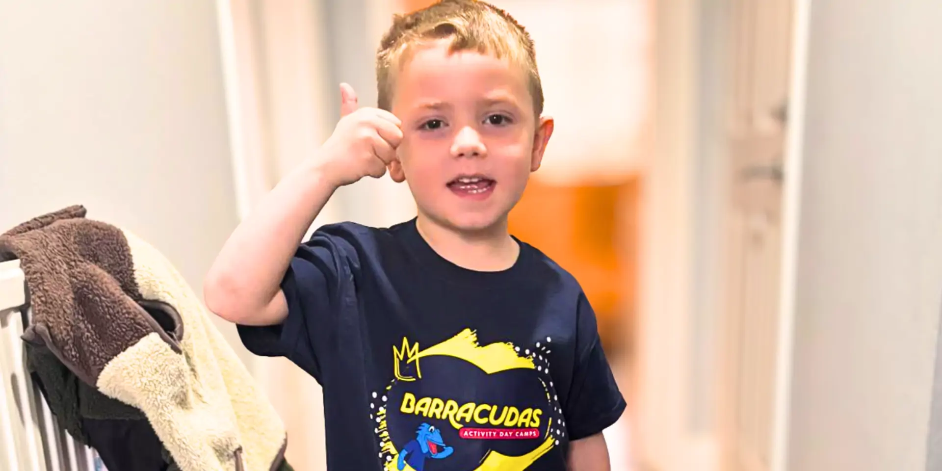 Barracudas Staff's child's first day at camp