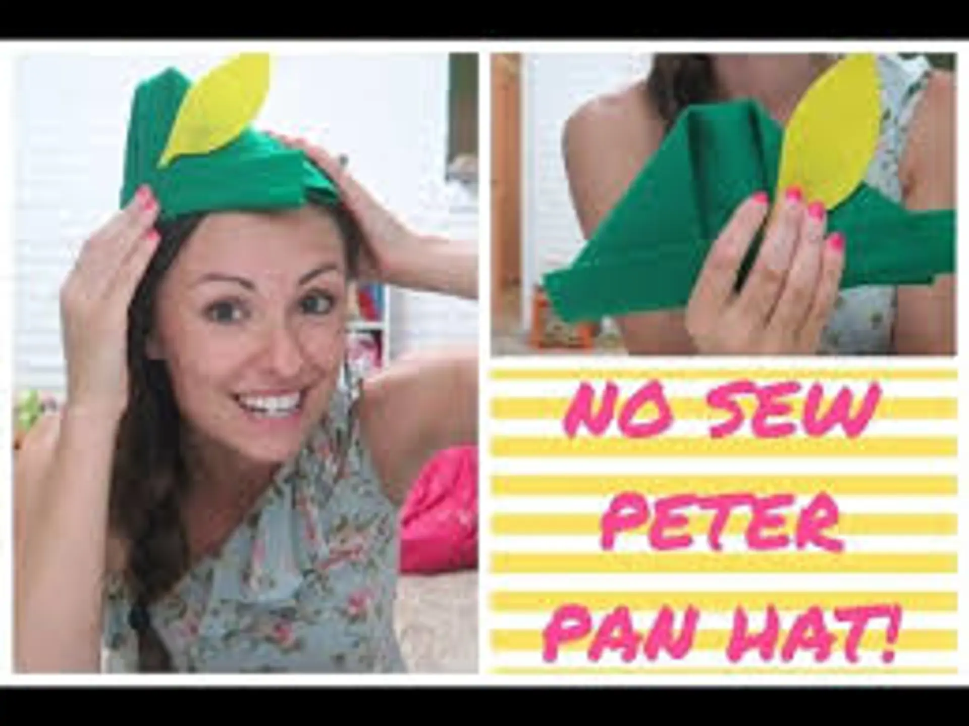 No sew Peter Pan hat video tutorial image