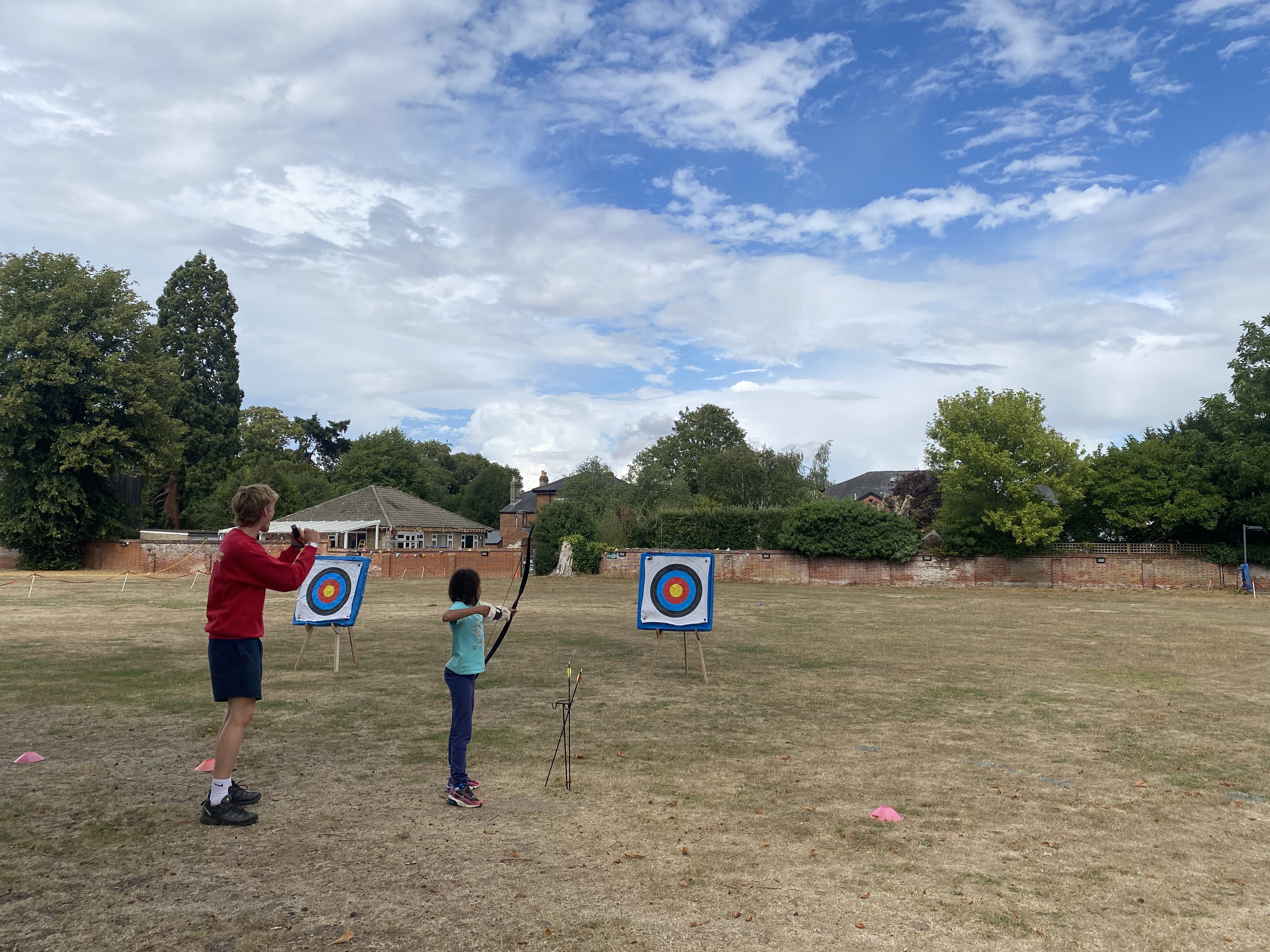 Barracudas Norwich camp child and staff archery