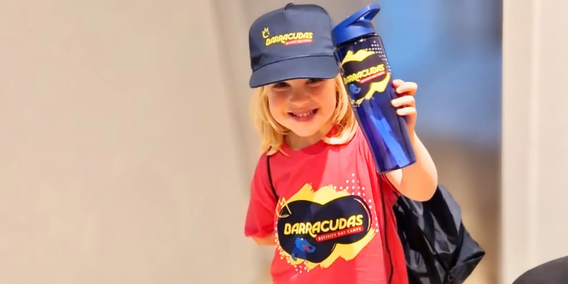 Barracudas staff's child first day at camp