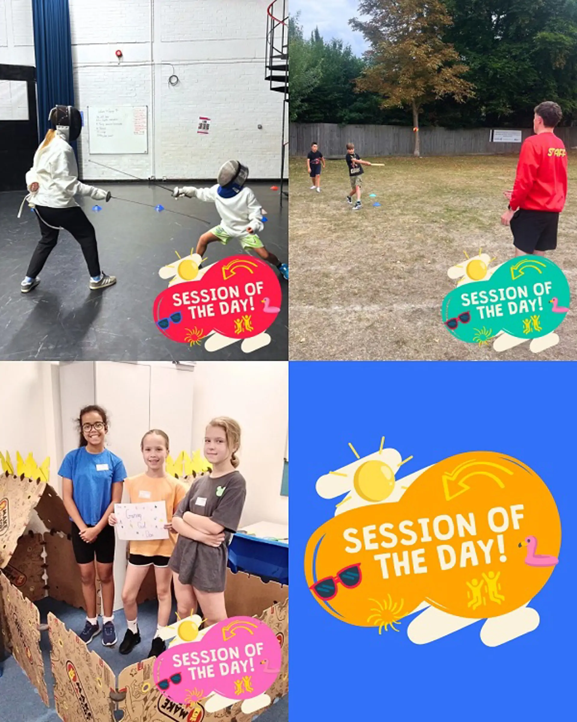 Session of the day at Barracudas summer camp 2025 from 18th to 22nd August