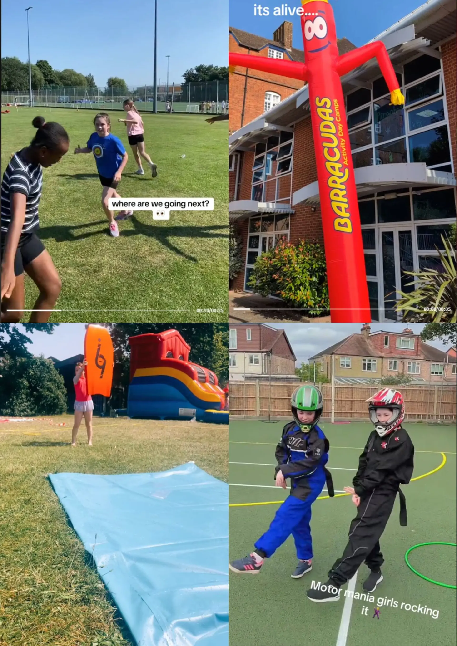 Barracudas holiday club TikToks from 29th July to 2nd August 2024