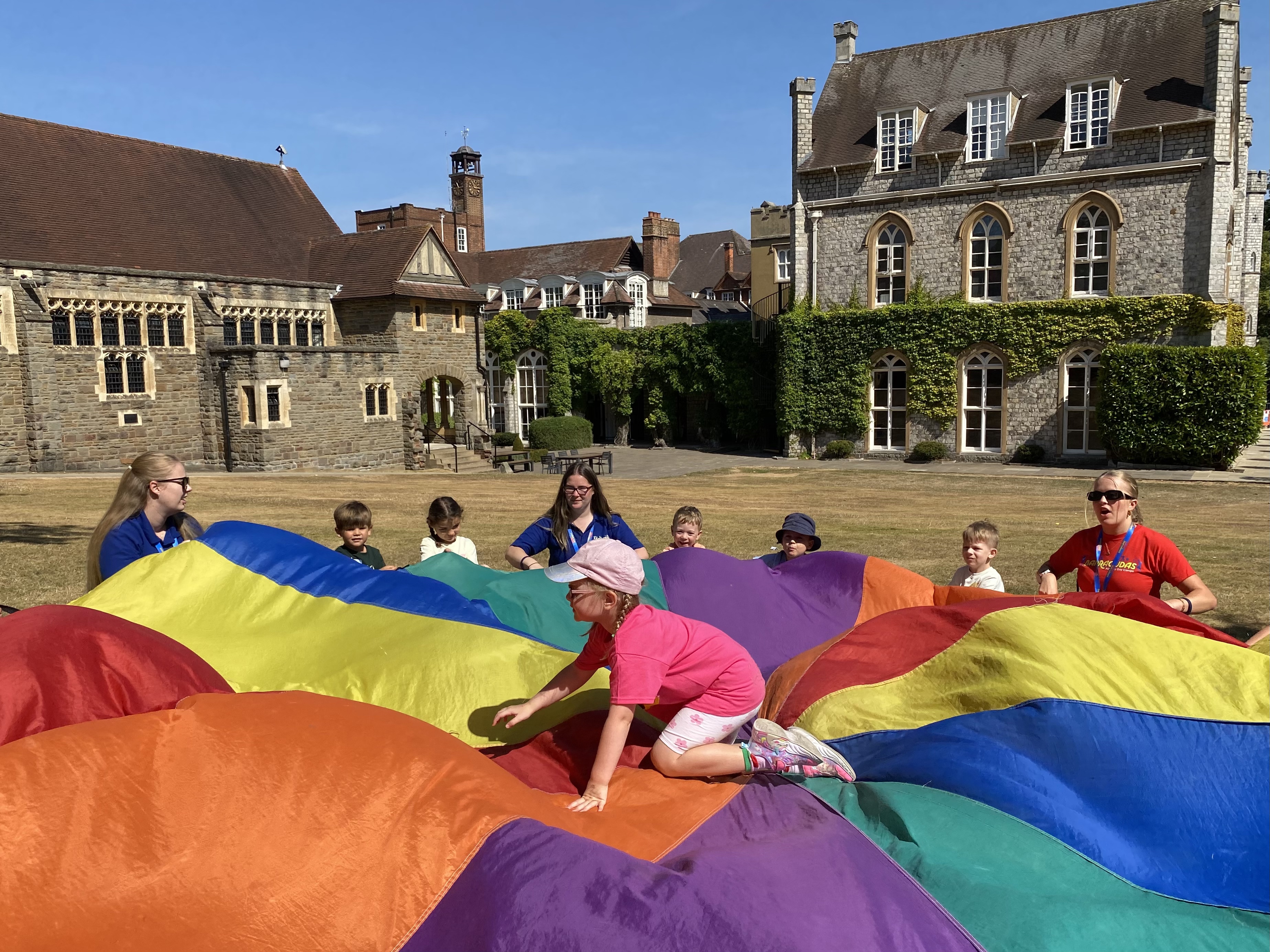 Barracudas High Wycombe camp parachute games.jpg