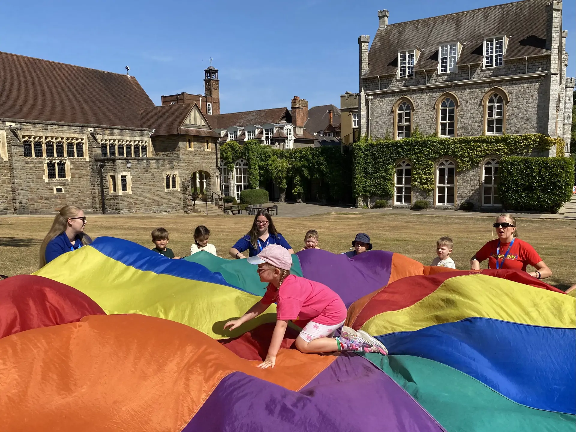Barracudas High Wycombe camp parachute games.jpg