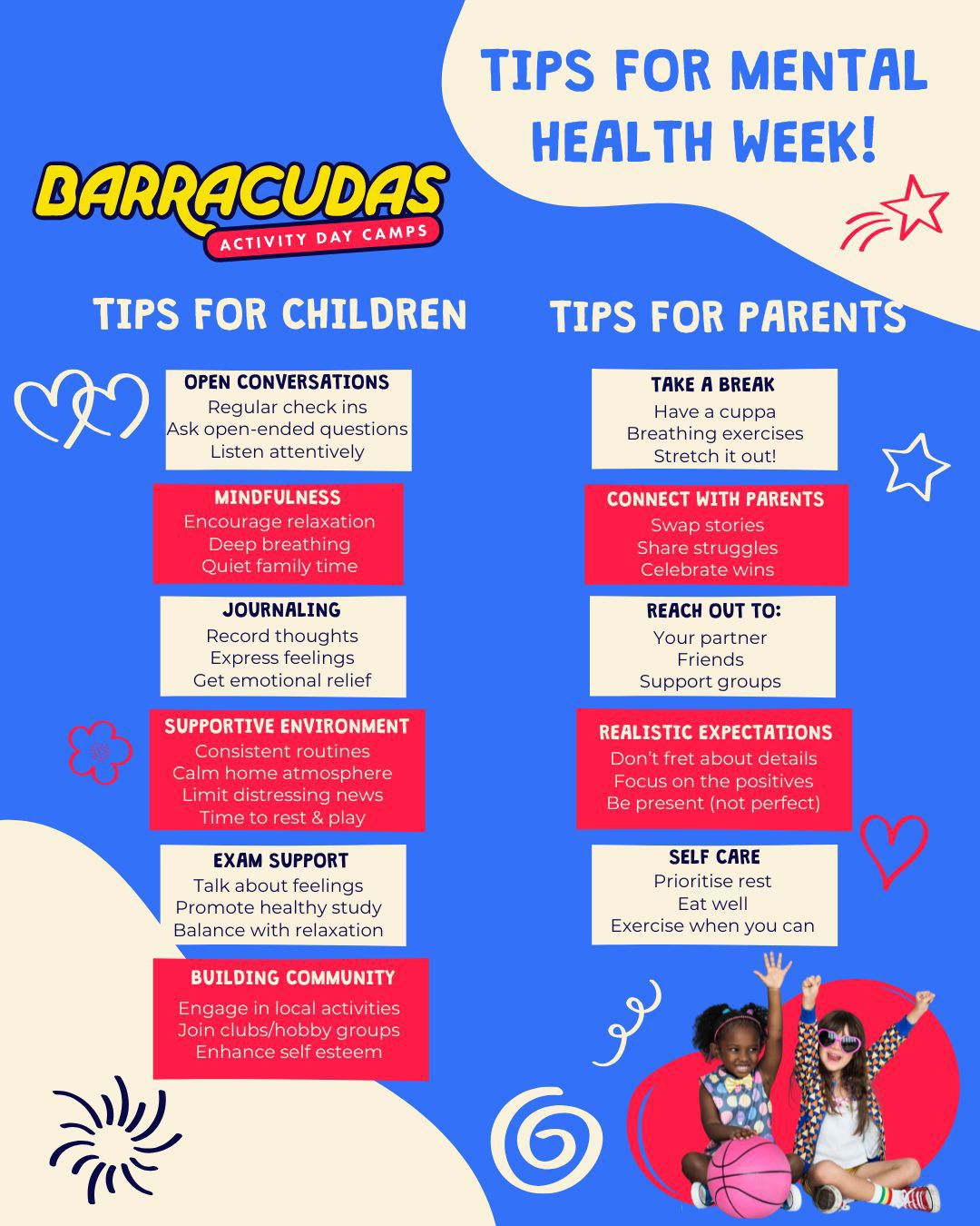 Mental Health Week tips for parents infographic