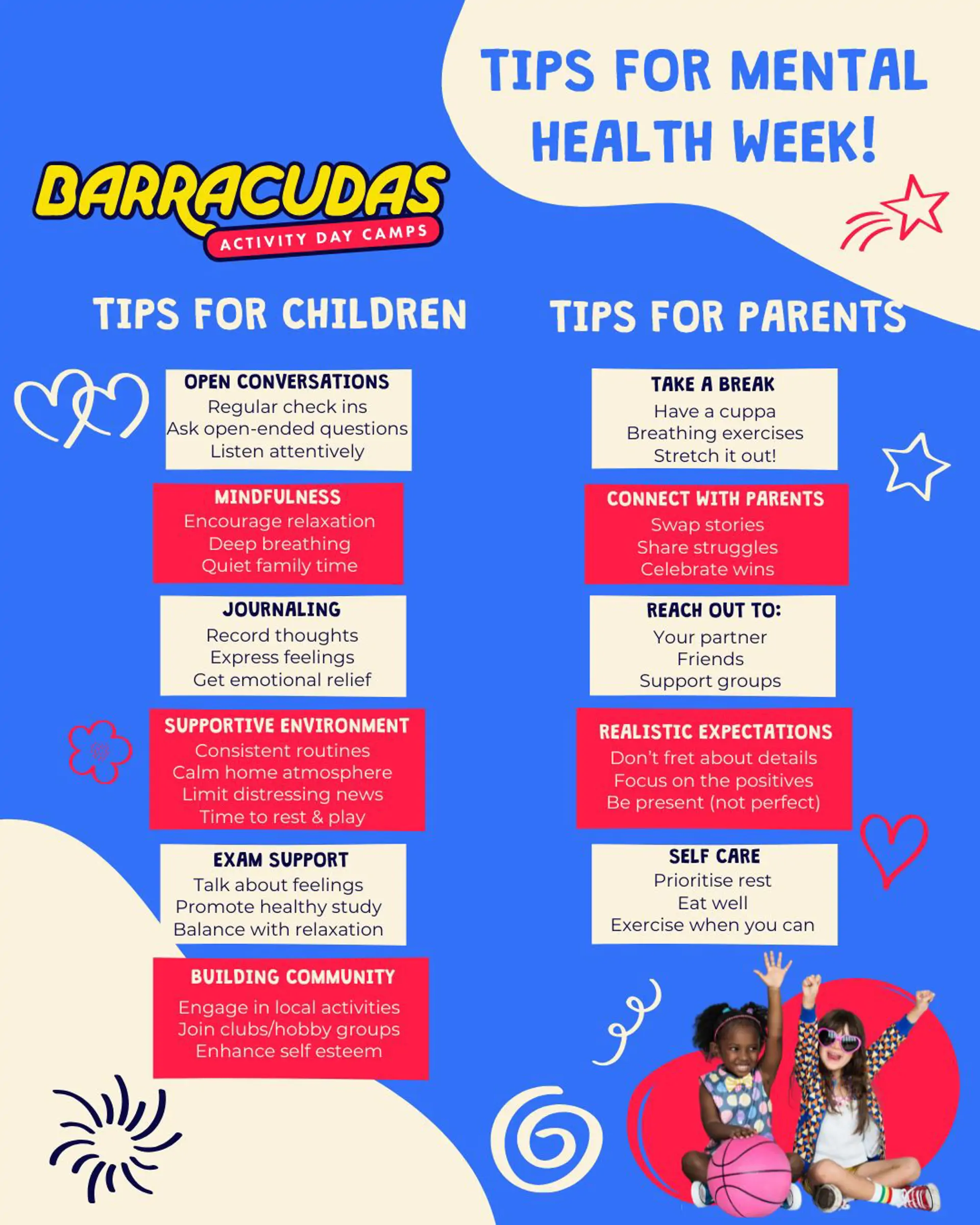 Mental Health Week tips for parents infographic