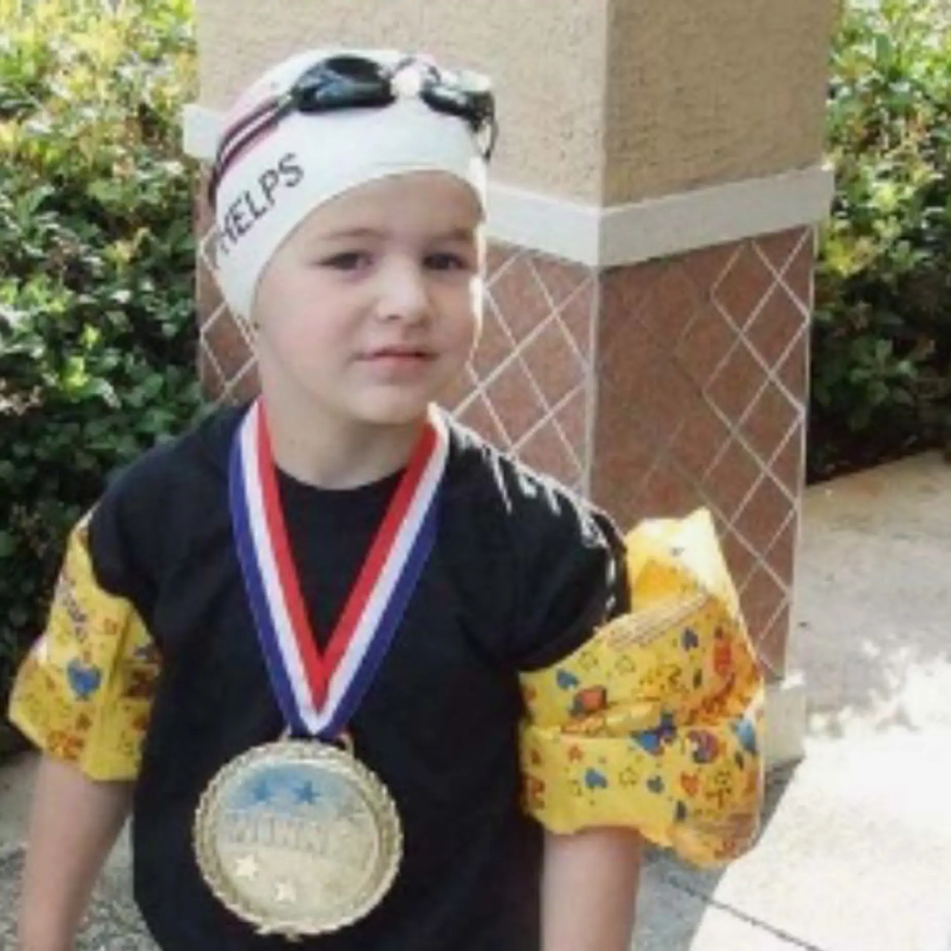 Olympic swimmer homemade costume for kids