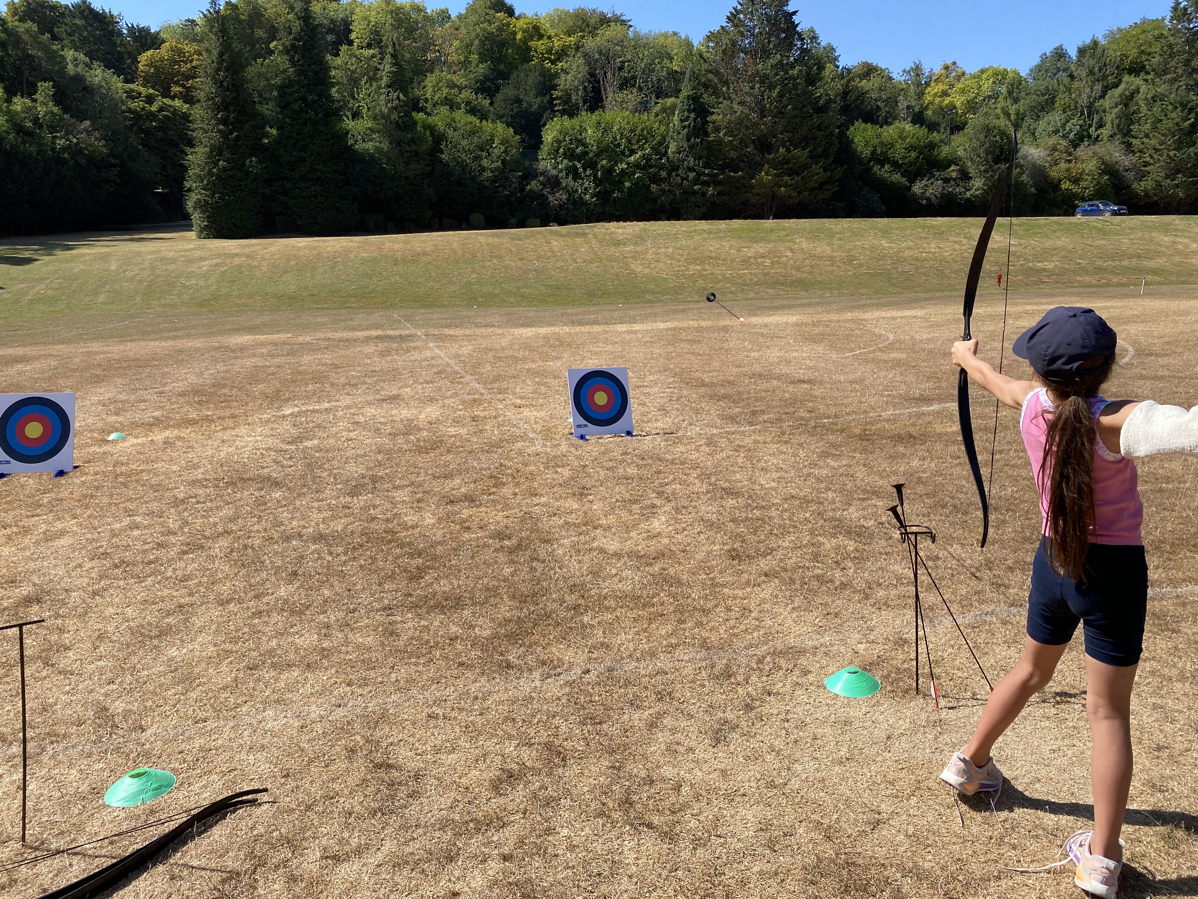 Archery session on the field at Barracudas High Wycombe camp.jpg