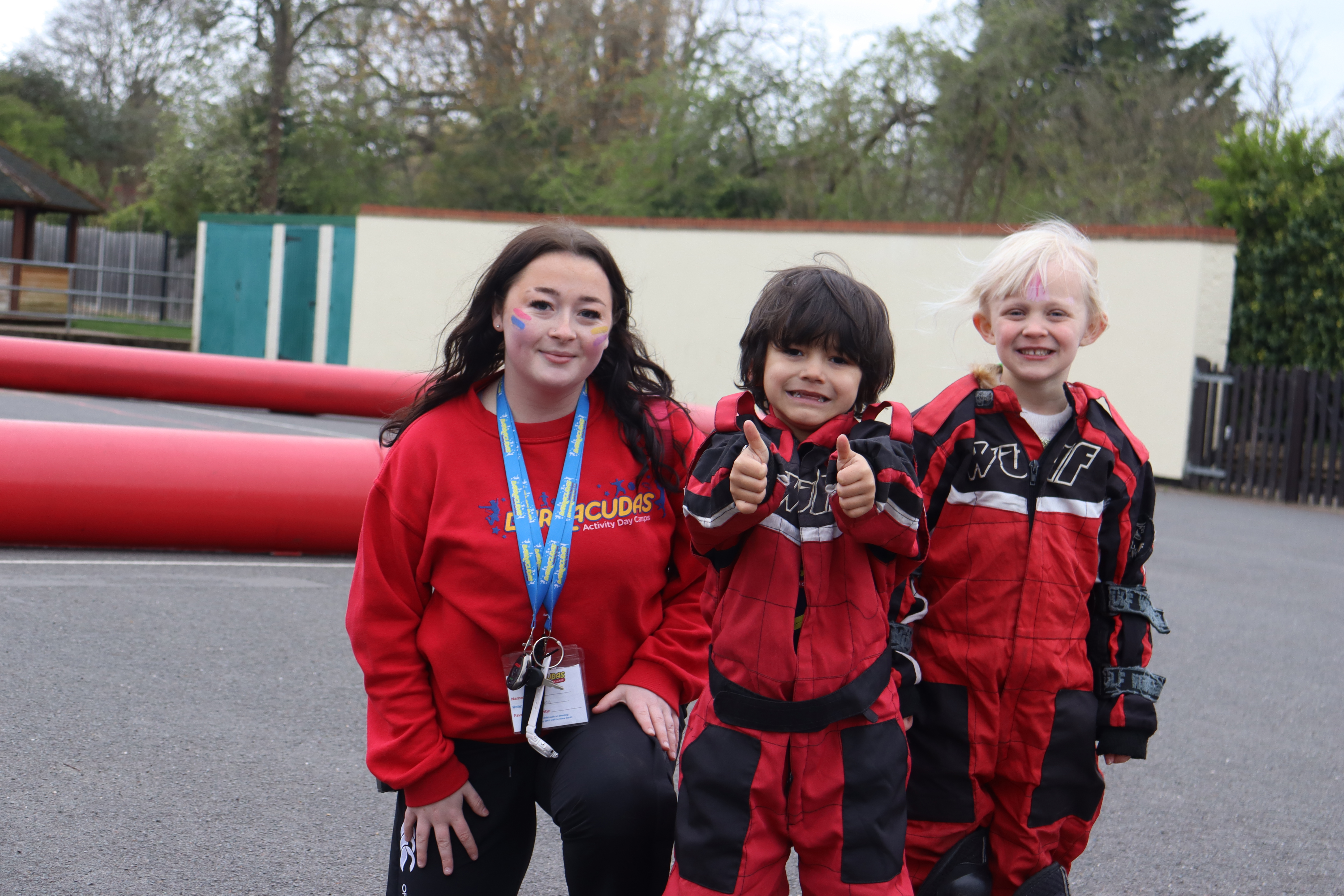 Barracudas Letchworth motorsports children with staff member