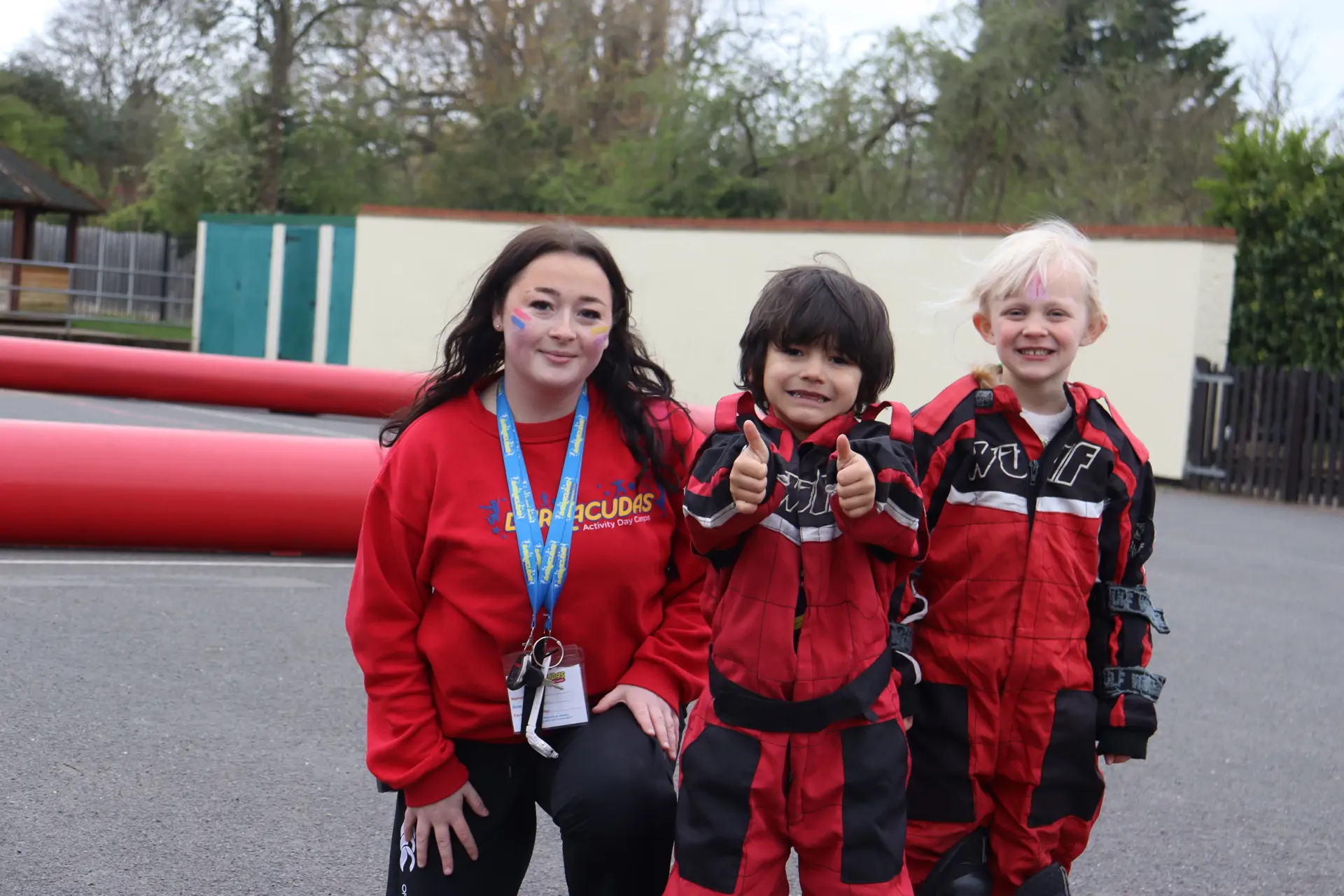 Barracudas Letchworth motorsports children with staff member