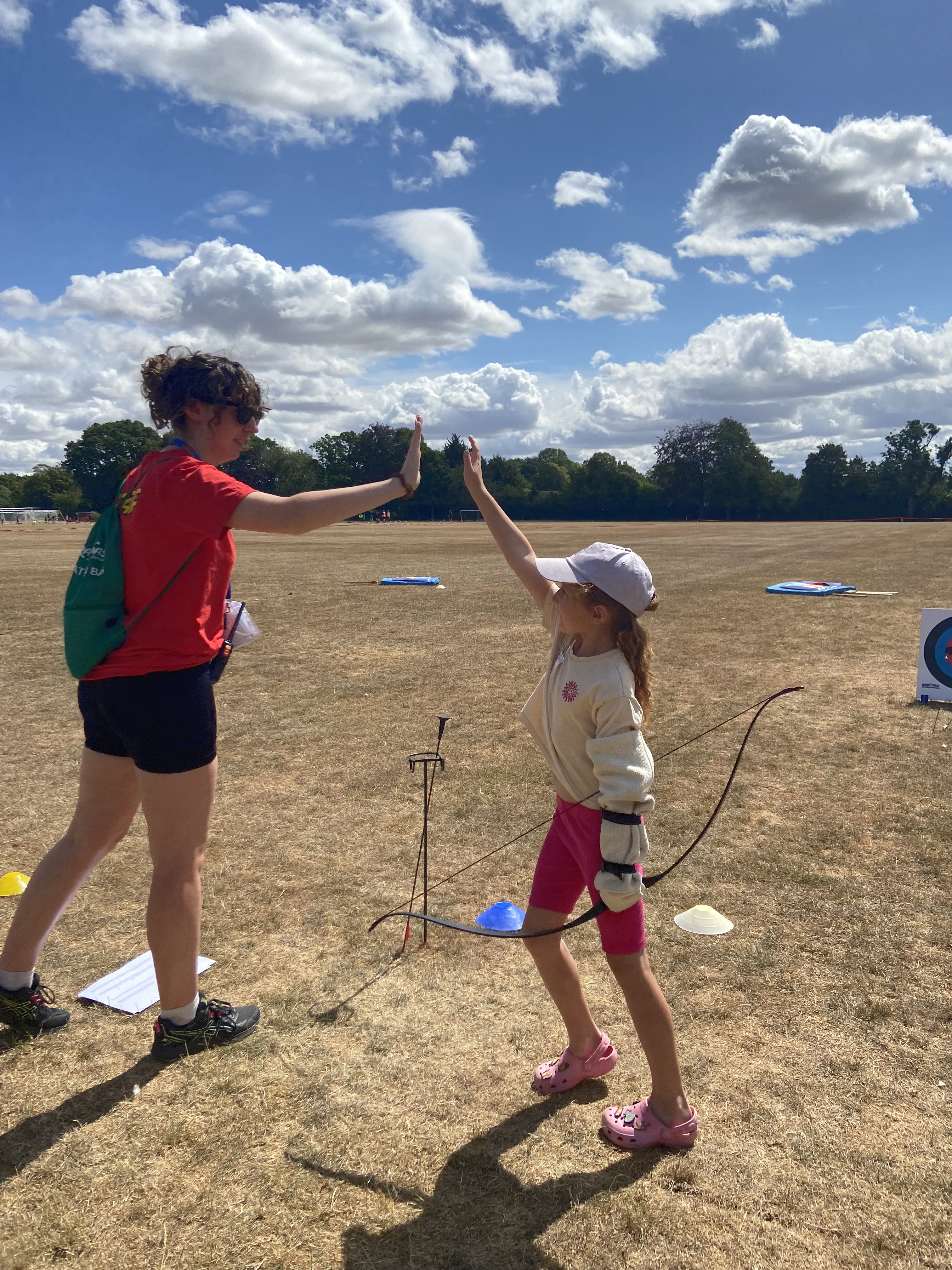Letchwroth Barracudas camp archery high five.jpg