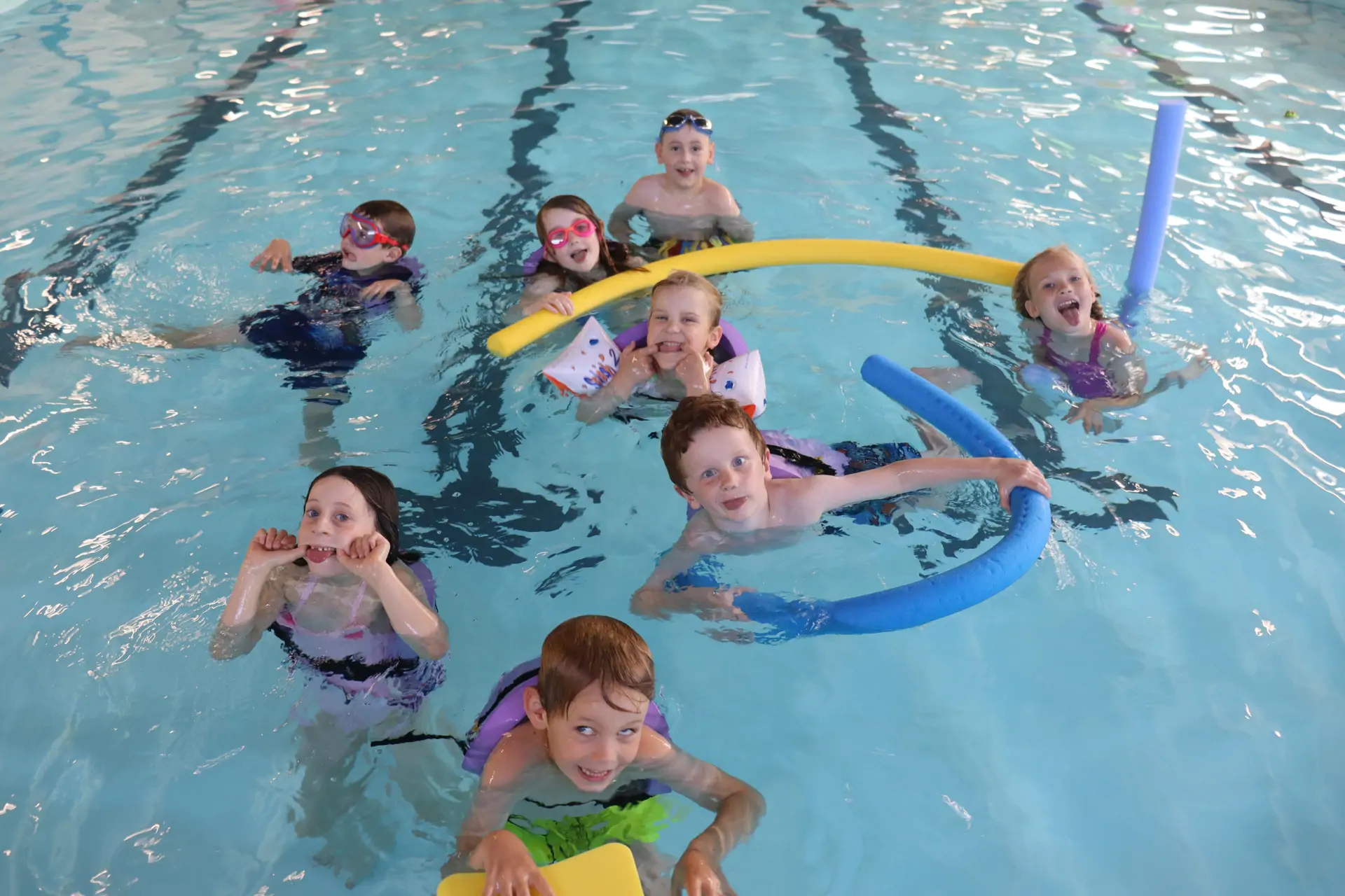 Barracudas camp swim session group.jpg